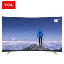 TCL 55T3 55英寸人工智能金属超薄64位34核4K+HDR超高清智能曲面电视(枪色)