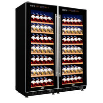 西伯仑XL-128组合款 黑色智能恒温红酒柜 茶叶柜 冰吧展示柜(黑色明拉手展架)