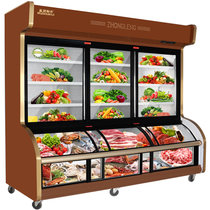 五洲伯乐ST-2000 2米点菜柜立式麻辣烫冷藏冷冻柜保鲜柜展示柜商用冷柜超市蔬菜柜冰柜水果柜熟食柜