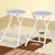 溢彩年华韩式圆点折叠凳 休闲凳子 餐桌凳 舒适便携户外凳子（2张）
