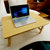 一米色彩 床上笔记本电脑桌 实木可折叠电脑桌床上用 懒人桌床上书桌 宿舍学习桌小书桌子(大号原木色 单桌)