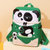 GENVAS/君华仕童书包2021新款卡通可爱动物1-3岁男孩女孩双肩幼儿(绿色熊猫)