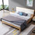 美天乐 实木床现代简约1.8米1.5米双人床日式主卧橡木软靠北欧床(1.5*2米 床+床垫+床头柜*2)
