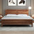 恒兴达 乌金木实木床1.5米现代简约1.8米主卧室婚床大小户型家具(1.5*2米胡桃色 单床)