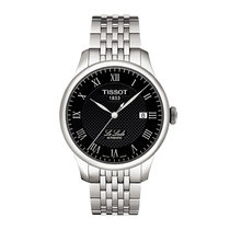 天梭/Tissot手表力洛克系列 钢带皮带机械男士表T41.1.483.33(银壳黑面白钢带)