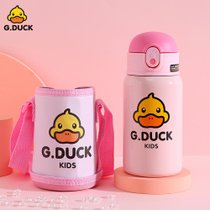 G.duck潮酷保温壶400ml-粉色[乐娱购]G8632-2 食品级PP杯盖，一键快速开盖