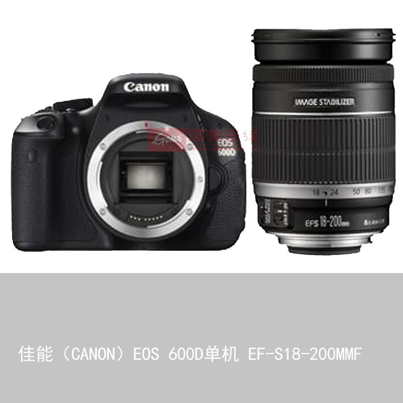 佳能canoneos600d单机efs18200mmf3556is组合套机600d18200黑色官方