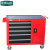 老A（LAOA) 重型带挂板工具柜 工具车(五层不带挂板 红色)