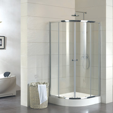 莱博顿整体淋浴房简易弧扇形沐浴房浴室隔断洗澡间卫生间钢化玻璃(包送货入户安装)