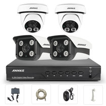 科安数字(ANNKE) 130万高清网络摄像头监控套装 安防监控套装 监控器设备(4路套装 带500GB硬盘)