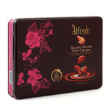 马来西亚进口 爱芙/Alfredo 时尚提拉米苏巴旦木黑巧克力礼盒  228g