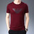 LIDEN AMANI 阿玛尼短袖T恤衫棉质中青年商务休闲时尚上衣体恤(红色 165/M)