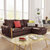 A家家具 皮艺沙发 小户型客厅沙发家具现代简约北欧风格 DB1555(深咖啡 三人位+脚踏)