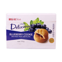 【枷火】迪乐司Dails 蓝莓酱夹心曲奇饼干100g*1 马来西亚进口零食品点心糕点酥饼