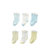 贝贝怡 婴儿用品男女宝宝新生儿服饰婴儿袜子平纹袜 3双装9001(淡蓝+淡黄 3-12月)