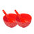 冠京 4头色釉心形餐具套装CG902陶瓷2碗2勺婚庆情侣款礼盒(红色)