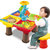 【彼优比】夏日沙滩溪水玩具沙滩桌玩具沙子史莱姆DIY操作台玩具(方形海豚 沙滩桌)