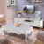 木巴欧式电视机茶几组合 白色烤漆雕花影视柜 小户型客厅家具(白色组合CJ120+DSG125 默认)