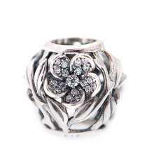 PANDORA 潘多拉 925银神秘花朵镶锆石串饰 手链配件 791419CZ
