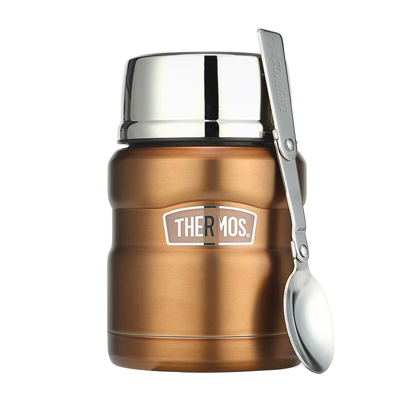 膳魔师高真空不锈钢魔法焖烧罐内置折叠勺大口径保温罐 SK-3000(金色)