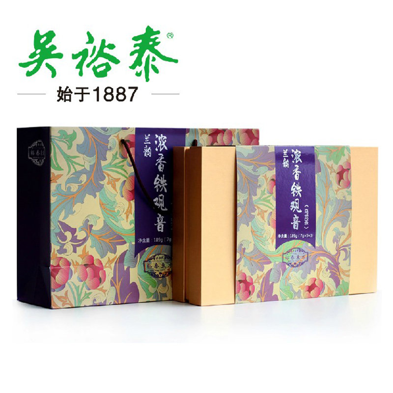 吴裕泰 茶叶 乌龙茶 兰韵浓香型铁观音茶 铁观音*礼盒 189g