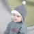 牛奶朋友 婴儿帽子秋冬加绒棒球帽儿童鸭舌帽防晒宝宝帽子(深灰色 48帽围（47-49cm）)