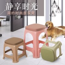 永岩钢木 经济家用塑料凳 简约时尚居家凳  YY-0069(卡其色 粉色 绿色 默认)