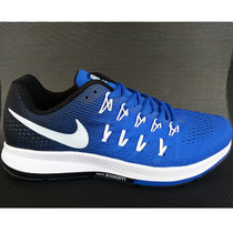 耐克男鞋登月跑鞋33代Nike MAX新款夏季网面透气训练跑步鞋(843802-402/33代蓝白)