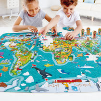 Hape世界地图拼图木质拼图六阶环游世界 5岁+E1626 国美超市甄选