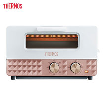 膳魔师（THERMOS）迷你小电烤箱12L微蒸汽多功能烘焙家用蛋糕机 EHA-5111A 白色 W