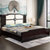 实木床双人床 皮床软包靠背1.8m大床 现代中式实木床 实木卧室家具(1.8米床+床头柜*2+乳胶床垫)