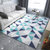 北欧简约风格几何地毯客厅现代沙发茶几垫卧室床边家用长方形地毯(JH-黑蓝白灰三角形1)