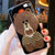 亿和源 苹果7手机壳iPhone6/7plus保护壳卡通可爱小熊闪粉条纹熊带支架i6/6splus手机保护套(i7plus--5.5  条纹熊)
