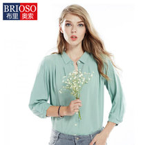 BRIOSO布里奥索女士休闲雪纺棉七分衬衫(BXF005 S)