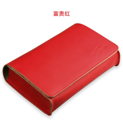 苹果盒子电源充电器鼠标数据线保护皮套便携配件整理袋收纳包(富贵红)
