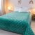珊瑚绒毛毯床单夹棉防滑双层法兰绒毛毯子保暖盖毯休闲毯空调毯(升级版纯色草绿)