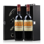 法国进口红酒 拉菲特干红葡萄酒  配*双支礼盒 12度