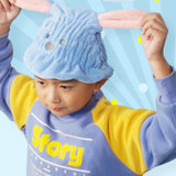 斜月三星加厚细密毛绒珊瑚绒萌兔干发帽（成人儿童通用）米色萌兔干发帽 升级加厚 柔软吸水