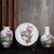 景德镇陶瓷器三件套小花瓶现代中式客厅电视柜插花工艺品装饰摆件(月亮花)