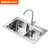 苏泊尔水槽单槽 加厚厨房一体成型304不锈钢洗菜盆洗碗池水盆套餐(A4)