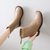 SUNTEK瘦瘦靴短靴女2021年新款方头靴子女春秋季鞋子中跟气质短筒加绒冬(35 奶茶色)
