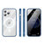 苹果手机壳磁吸 iPhone13ProMax保护套 magsafe磁吸充电壳超薄防摔壳(深蓝色 iPhone 13 Pro Max)