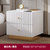 床头柜卧室小户型床边置物架现代简约小型储物柜北欧风收纳柜(【双抽】暖白色40*40cm)