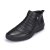 富贵鸟(Fuguiniao)秋冬新款男士加绒保暖休闲真皮鞋D325310C(黑色 44)
