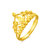 阿玛莎s925银饰银戒指皇冠指环银尾戒女款(金色)