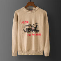 Jeep男士针织毛衣时尚保暖毛衣JPCS3203HX(卡其色 XXXL)
