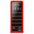 HCK哈士奇 SC-208R 复古酒柜电子温控家用嵌入式恒温风冷红酒柜 92瓶 红色