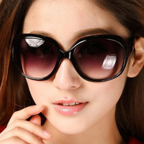 【朵迪雅尚】太阳镜女士潮新款防紫外线大框眼镜优雅墨镜眼睛圆脸(黑框 成人款)