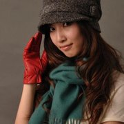 乐为保暖手套新款韩版韩国时尚可爱L12FD257(大红)