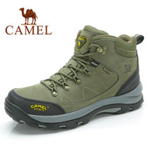 CAMEL骆驼户外鞋头层牛皮徒步高帮登山鞋 男 82026609(军绿)